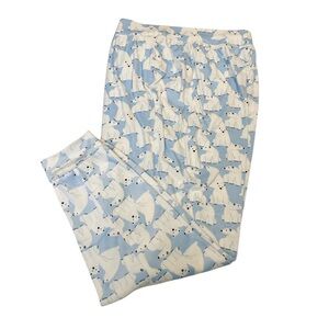 🆕 Wondershop Light Blue Polar Bears Print Wide Elastic Waist Fleece PJ Pant XXL
